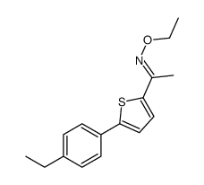 (E)-N-ethoxy-1-[5-(4-ethylphenyl)thiophen-2-yl]ethanimine结构式