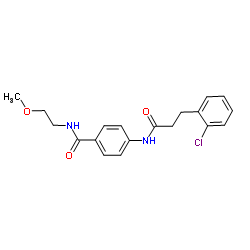 4-{[3-(2-Chlorophenyl)propanoyl]amino}-N-(2-methoxyethyl)benzamide Structure