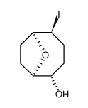 endo-5-iodo-9-oxabicyclo<4.2.1>nonan-exo-2-ol Structure