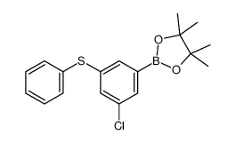2-(3-chloro-5-phenylsulfanylphenyl)-4,4,5,5-tetramethyl-1,3,2-dioxaborolane Structure