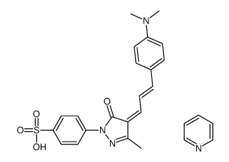 4-[4-[3-[4-(dimethylamino)phenyl]allylidene]-4,5-dihydro-3-methyl-5-oxo-1H-pyrazol-1-yl]benzenesulphonic acid, compound with pyridine (1:1) Structure