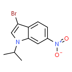 3-溴-1-异丙基-6-硝基-1H-吲哚结构式