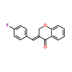 (3E)-3-(4-Fluorobenzylidene)-2,3-dihydro-4H-chromen-4-one结构式