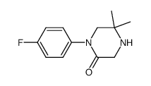 1-(4-fluorophenyl)-5,5-dimethylpiperazin-2-one结构式