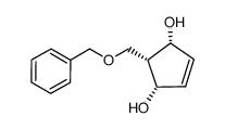(1α,2α,3α)-2-<(phenylmethoxy)methyl>-4-cyclopentene-1,3-diol Structure
