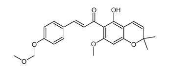 1-(5-hydroxy-7-methoxy-2,2-dimethyl-2H-chromen-6-yl)-3-[4-(methoxymethoxy)phenyl]-2-propen-1-one Structure