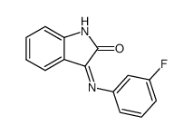 3-(3-fluorophenylimino)indolin-2-one结构式