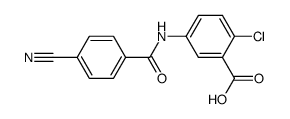 2-chloro-5-(4-cyano-benzoylamino)-benzoic acid Structure