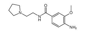 4-amino-3-methoxy-N-(2-pyrrolidin-1-ylethyl)benzamide结构式