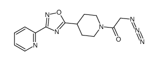 2-azido-1-[4-(3-pyrid-2-yl[1,2,4]oxadiazol-5-yl)piperid-1-yl]ethanone结构式