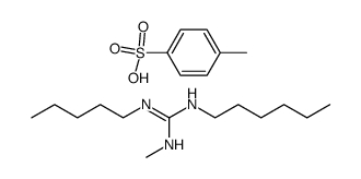 N-Hexyl-N'-methyl-N''-pentyl-guanidine; compound with toluene-4-sulfonic acid结构式