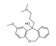 2-Methoxy-11-(3-dimethylamino-propyl)-6,11-dihydro-dibenzooxepinol-(11)结构式