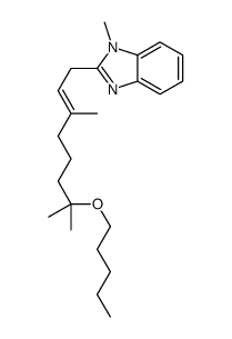 2-[(E)-3,7-dimethyl-7-pentoxyoct-2-enyl]-1-methylbenzimidazole Structure