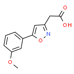 [5-(3-Methoxyphenyl)isoxazol-3-yl]acetic acid结构式