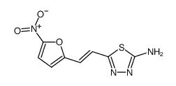 5-[(E)-2-(5-nitrofuran-2-yl)ethenyl]-1,3,4-thiadiazol-2-amine结构式
