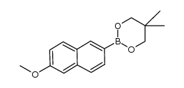 2-(6-methoxynaphthalen-2-yl)-5,5-dimethyl-1,3,2-dioxaborinane结构式