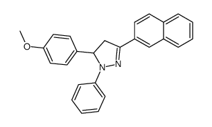 5-(4-methyoxyphenyl)-3-(2-naphthyl)-1-phenyl-2-pyrazoline结构式