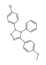 5-(p-chlorophenyl)-3-(p-methoxyphenyl)-4-phenyl-4,5-dihydro-1,2,4-thiadiazole Structure