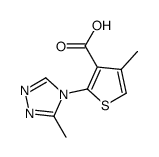 4-methyl-2-(3-methyl-1,2,4-triazol-4-yl)thiophene-3-carboxylic acid Structure