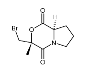 (3R,8AR)-3-Bromomethyl-3-methyl-tetrahydro-pyrrolo[2,1-c][1,4]oxazine-1,4-dione Structure