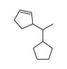 3-(1-cyclopentyl-ethyl)-cyclopentene结构式