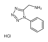 1-(1-Phenyl-1H-tetrazol-5-yl)methanamine hydrochloride (1:1) Structure