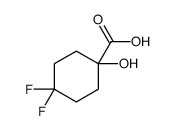 4,4-二氟-1-羟基环己烷-1-羧酸结构式