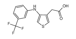 2-(4-((3-(trifluoromethyl)phenyl)amino)thiophen-3-yl)acetic acid结构式
