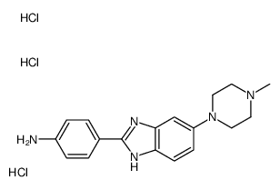 4-[6-(4-methylpiperazin-1-yl)-1H-benzimidazol-2-yl]aniline,trihydrochloride Structure