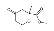 2-methyl-tetrahydropyran-4-one-2-carboxylic acid methyl ester结构式