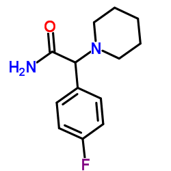 2-(4-Fluorophenyl)-2-(1-piperidinyl)acetamide Structure