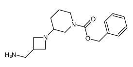 3-(3-氨基甲基-氮杂啶-1-基)-哌啶-1-羧酸苄酯结构式