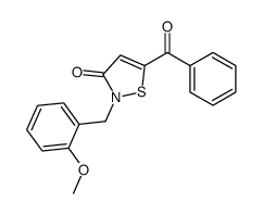 5-benzoyl-2-[(2-methoxyphenyl)methyl]-1,2-thiazol-3-one结构式