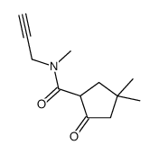 N,4,4-trimethyl-2-oxo-N-prop-2-ynylcyclopentane-1-carboxamide结构式