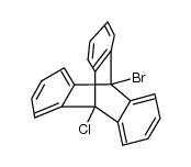 9-bromo-10-chlorotriptycene结构式