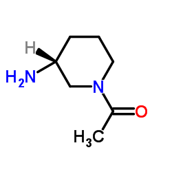 1-[(3R)-3-Amino-1-piperidinyl]ethanone Structure