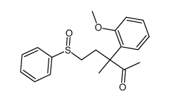 3-methyl-3-(o-methoxyphenyl)-5-(phenylsulfinyl)-2-pentanone Structure