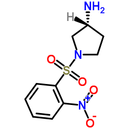 (3R)-1-[(2-Nitrophenyl)sulfonyl]-3-pyrrolidinamine结构式