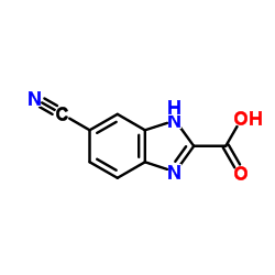 5-Cyano-1H-benzimidazole-2-carboxylic acid Structure