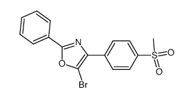 5-bromo-4-[4-(methylsulfonyl)phenyl]-2-phenyl-1,3-oxazole结构式