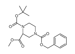 (S)-N-1-BOC-4-CBZ-2-哌嗪羧酸甲酯结构式
