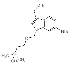 3-ETHYL-1-((2-(TRIMETHYLSILYL)ETHOXY)METHYL)-1H-INDAZOL-6-AMINE Structure