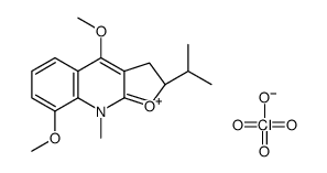 (2R)-4,8-dimethoxy-9-methyl-2-propan-2-yl-2,3-dihydrofuro[2,3-b]quinolin-9-ium,perchlorate Structure