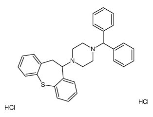 1-benzhydryl-4-(5,6-dihydrobenzo[b][1]benzothiepin-5-yl)piperazine,dihydrochloride Structure