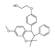2-[4-[(3S,4S)-7-methoxy-2,2-dimethyl-3-phenyl-3,4-dihydrochromen-4-yl]phenoxy]ethanol结构式