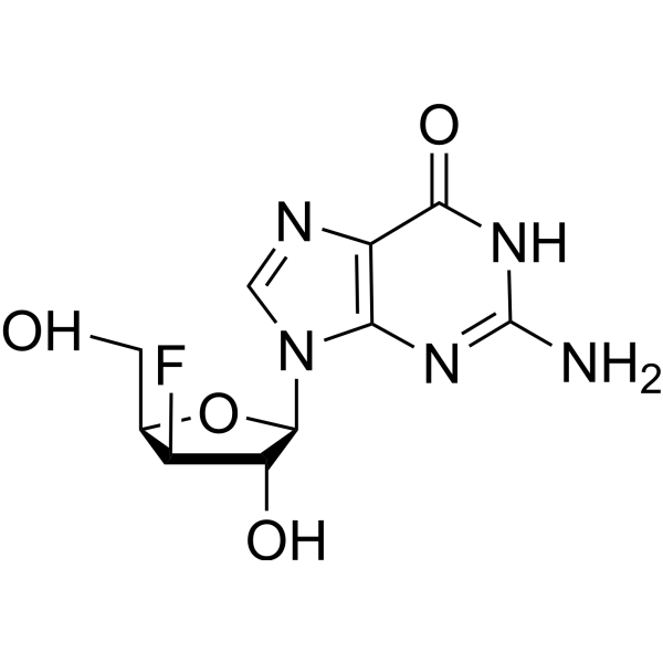 3’-Deoxy-3’-fluoro-xyloguanosine结构式