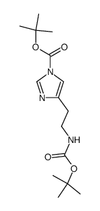 1-t-Butoxycarbonyl-4-{2-(t-butoxycarbonyl-amino)ethyl}imidazole Structure