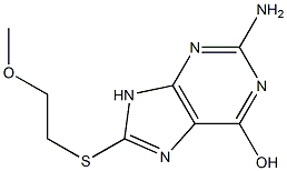 2-amino-8-((2-methoxyethyl)thio)-9H-purin-6-ol Structure