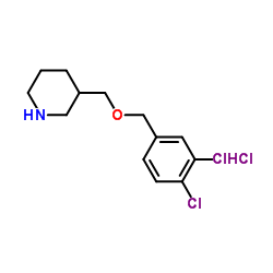 3-{[(3,4-Dichlorobenzyl)oxy]methyl}piperidine hydrochloride (1:1) Structure