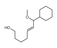 (E)-7-cyclohexyl-7-methoxyhept-5-en-1-ol结构式
